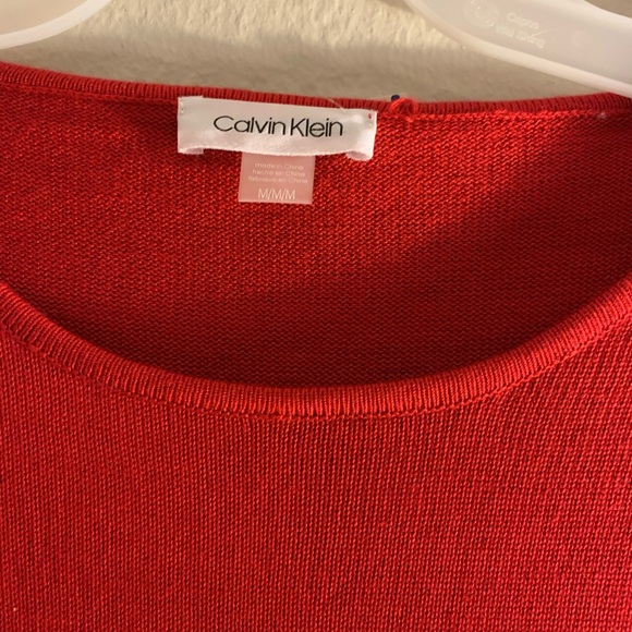 Red Calvin Klien long sleeve sweter dres - Picture 3 of 6